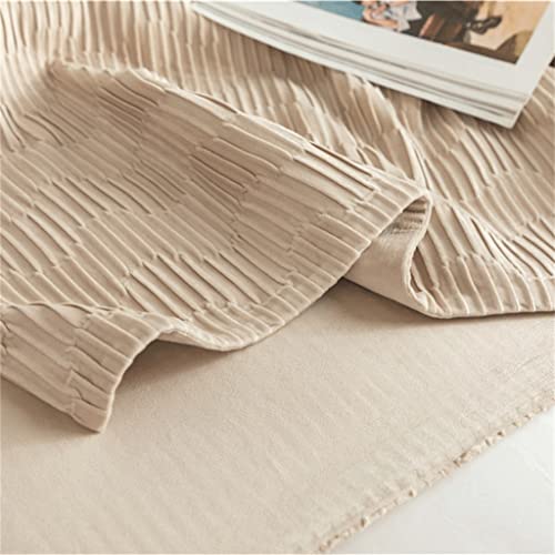 Leige Bed Flag Bed Runners Home Hotel Decoration Bed Scarf Pattern Throw Double-Faced Velvet Wavy (Color : Beige, Size : 45X210Cm) #TOP5