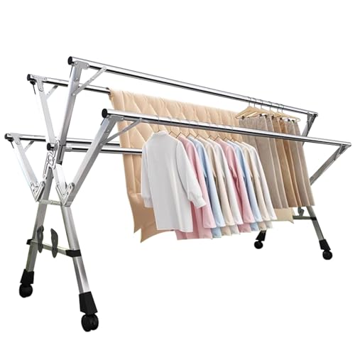 DSFHVBDD Étendoir à Linge Pliable Intérieur et Extérieur, Gain de Place pour Les Draps, Séchage (240cm)