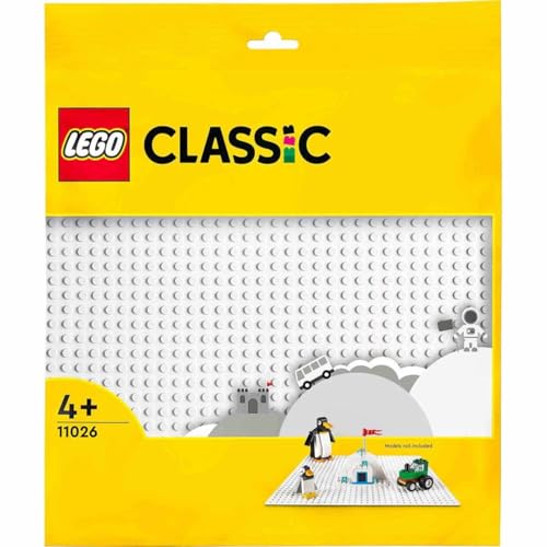 Image of LEGO Classic White Baseplate 11026 Building Kit for Kids (1 Piece)