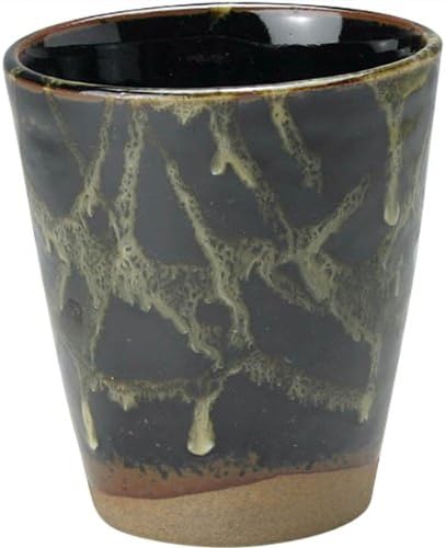 Amazon ランチャン Ranchant 丸型焼酎湯のみ ブラック F9 1x10 Cm 三角網目天目 有田焼 日本製 湯呑み オンライン通販