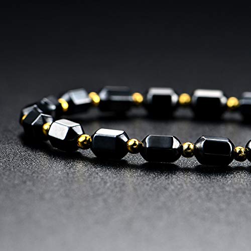 Caiyao Hematite Magnetic Necklace Pain Relief Therapy Arthritis Migraine Headaches Shoulders Back Beads Necklace-Black #TOP24