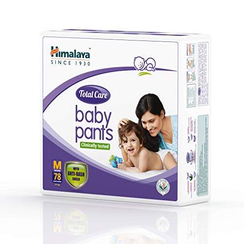 Image of Himalaya Total Care Baby Pants Diapers, Medium, 78 Count & Himalaya Extra Moisturizing Baby Soap (75g, Buy 3 Get 1 Free)