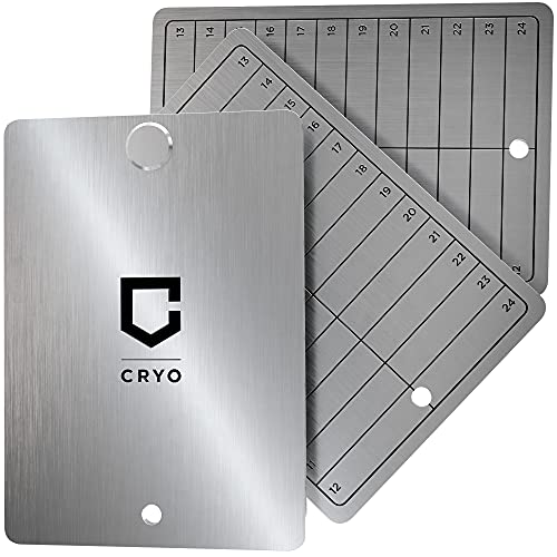 CRYO Crypto Seed Phrase Storage - Bitcoin Stainless Steel Wallet - Crypto Recovery Seed Phrase Backup - Cold Storage Cryptocurrency Backup - Store 12 to 48 Words (CARD)