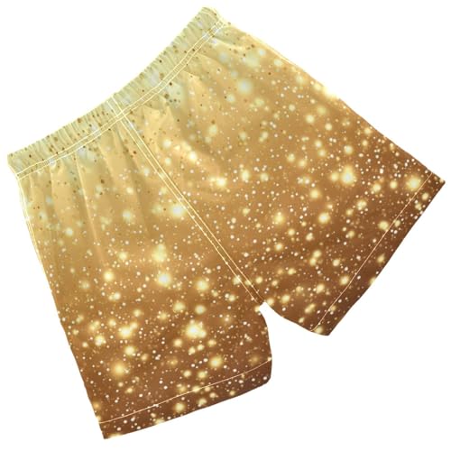 Pigsaly Boys Swim Trunks Cream Gradient Flashing Butter Yellow Glitter Boys Board Shorts Swimsuit Swimwear Bathing Suit 5T2