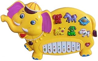 لعبة بيانو على شكل فيل للأطفال من فن آند جوي، لعبة موسيقية متعددة الألوان