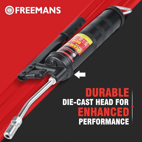 Image of FREEMANS GG10 Heavy Duty Lever Type Grease Gun with 5 /16 inch Piston || 1gm /Stroke || V-Type Pulling Rod || High Pressure Pump 3000PSI Use For Automotive, Industrial, Agriculture, Construction etc.