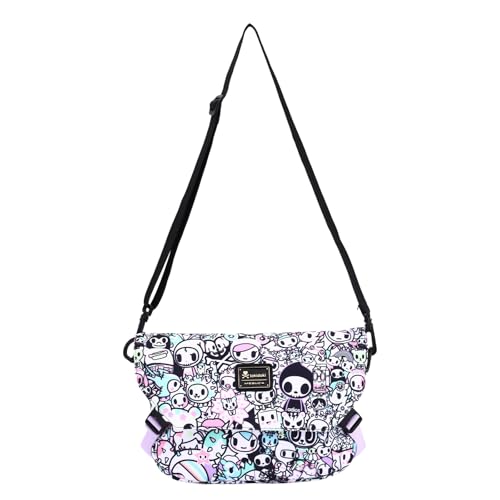 Tokidoki Unicorno Cute Tote Bags for Women Foldable Canvas Tote Bag with Doll Portable Shoulder Handbag for Work Travel