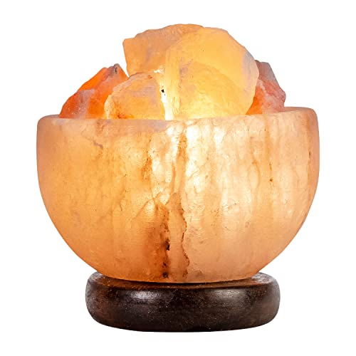 SUPERBUTELKI.PL Lampada di sale dell'Himalaya dal Punjab Pakistan - Lampada di cristallo di sale Lampada di sale naturale e unica Lampada di pietra di sale Lampada di pietra di sale