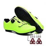 Treer Unisex Cycling Shoes with SPD Cleats (Fluorescent Green) — product image