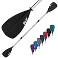 ALPIDEX 2 in 1 Pagaia Doppia SUP Pagaie Kayak Canoa Stand Up Paddle Lunghezza Regolabile 160-207cm Leggero Palo Alluminio, Colore:Nero