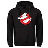 im Siebdruck veredelt Ghostbusters Superman Batman Cartoon Comic schwarz Hoodie Kapuzenpullover XXL