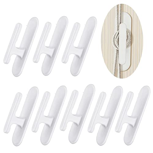 Bozaap Ensemble de taquets de Cordon Aveugle, Cordon de sécurité Aveugle Cordon Enrouleur Cordon de Rideau taquets Support de Cordon Aveugle pour bébé Enfants Protecteur Crochets de Suspension Murale