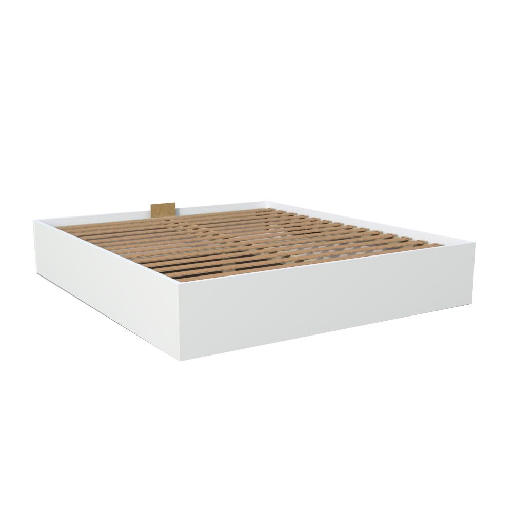 WEBER INDUSTRIES Lit Coffre Bilbao 160x200 cm + sommier/Blanc