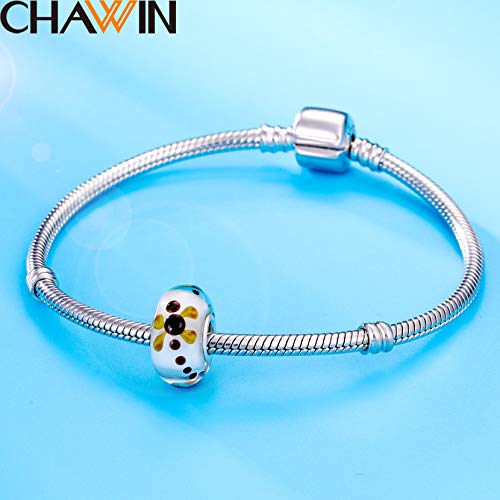Chawin Dreamy Dragonfly On Silk Bead Handmade Nature Insect Charms Murano Glass Bead Fits Pandora Charm Bracelets With 925 Sterling Silver Core For Women Mothers Day Gifts #TOP3
