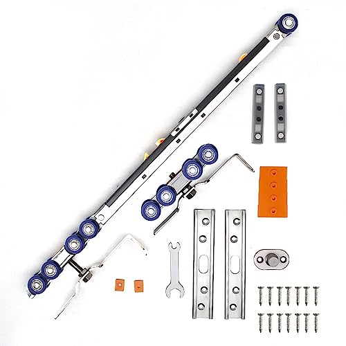 Image of Volo 8 Wheels Door Track roller for C Channel, Hanging Wheel Sliding Door Roller Set (Soft Close)