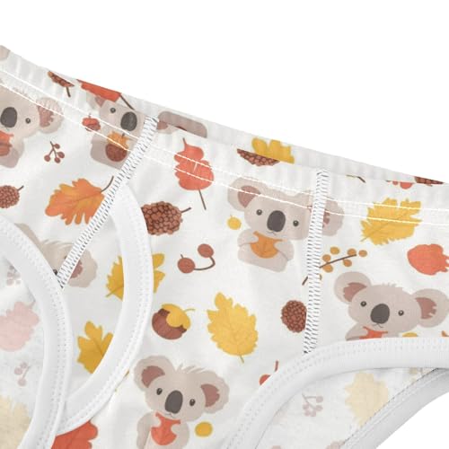 Wusikd Koala Bear Boys' Underwear Cotton Autumn Leaves Boys Briefs Soft Toddler Underwear 2T4