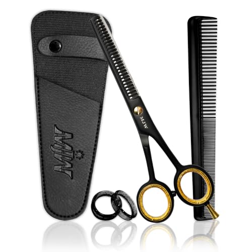 MJW Haarausdünnungsschere – Haarschneideschere aus Edelstahl, professionelle Friseurschere zum Verblenden, ideale Schere zum Strukturieren und Schichten für Männer und Frauen