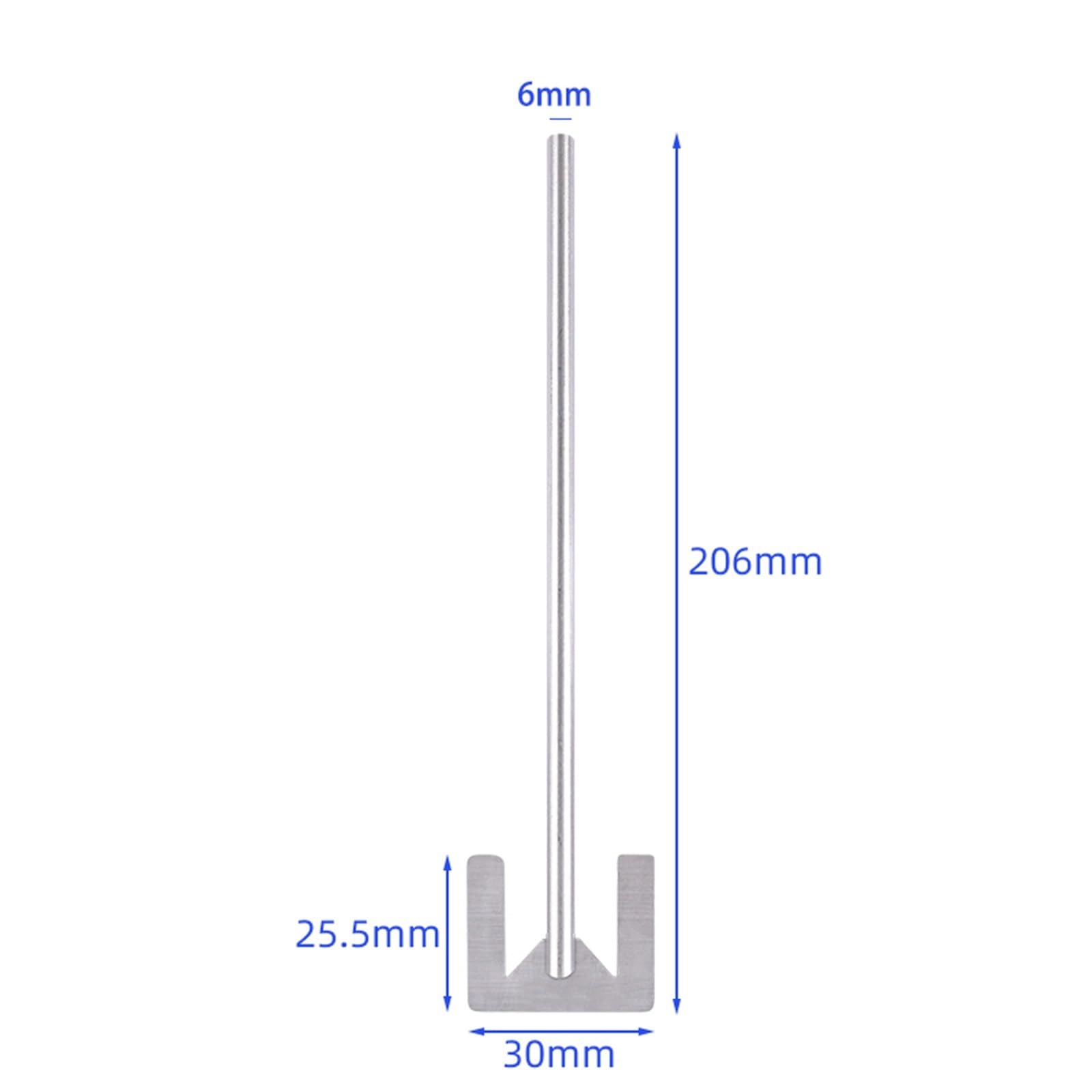 Pręt do mieszania ze stali nierdzewnej w kształcie litery U ze stali nierdzewnej, materiał eksploatacyjny laboratoryjny 3/4/5/6/7/8 cm, 1 szt. (6 cm-U)