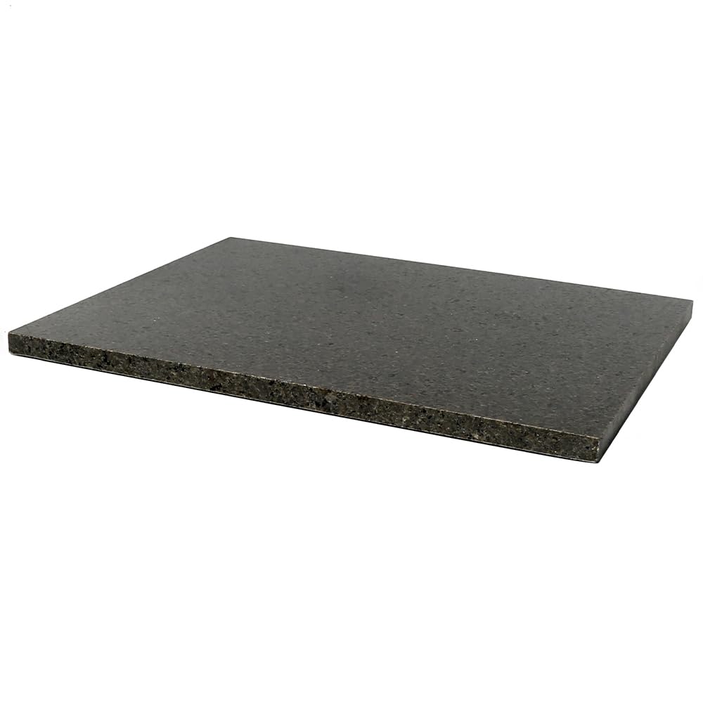 Kota Japan Premium Non-Stick Natural Black Granite Stone Pastry Cutting Board Slab 12" X 16" with No-Slip Rubber Feet for Stability and to Protect your Countertops | Easy to Clean | Stays Cool
