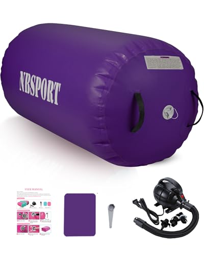 Air Barrel - Air Roller Gymnastics Barrel for Back Handspring Trainer, Air Tumble Mat with Pump for...