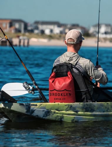 Image of BKC Brooklyn Kayak Company Waterproof Dry Bag - Roll Top Floating Backpack Outdoor Gear Sack for Kayak, Fishing, Beach, Paddle Board, Boating, Camping, Tear Resitant (25 L)