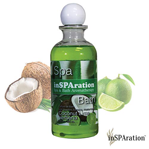 inSPAration Spa and Bath Aromatherapy 371X Spa Liquid, 9-Ounce, Coconut Lime Verbena