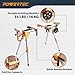 POWERTEC Miter Saw Stand w/Wheels, Collapsible and Portable Tool Stand with Systematic Tool Storage Trays, 330Lbs Load Capacity and Quick-Release Mounting Brackets, Miter Saw Accessories (MT4008VNEW)
