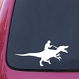 Cowboy Riding Dinosaur - Car Vinyl Decal Sticker - (8.75