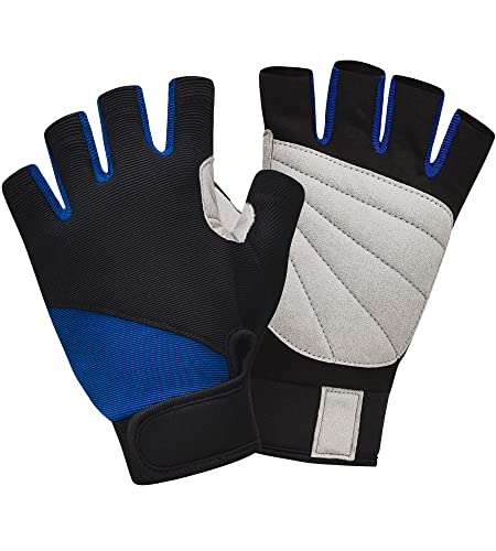 ChinFun Unisex Fishing Gloves Padded Palm Fingerless Kayaking Glove Men ...