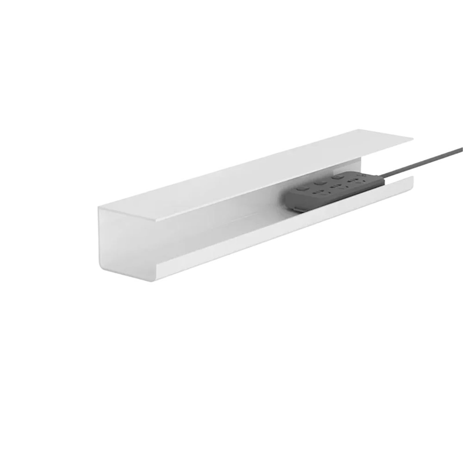 Bandeja para cables debajo del escritorio Bandeja organizadora de cables debajo del escritorio, soporte for caja de almacenamiento, blanco y negro, 40-55 cm(55cm White)