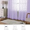 Lecloud Leia Tende Sheer In Voile Rosa Con Texture Jacquard – 2 Pannelli, 96x114 Cm, Tasca Per Asta, Per Soggiorno E Cucina - 3