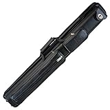 Pro Series PRO-96A Black Soft Look Spring Bottom Pool Cue Case with Lock, Black