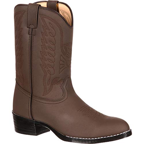 Durango Lil' Brown Emboss Western Boot (Toddler/Little Kid/Big Kid)