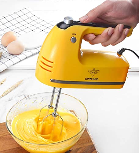 LHJCN Electric Whisk Professional 5-Gang-Handmixer Kuchen Backen Edelstahl Twisted Wire Beaters und Schneebesen 200W… – Bild 3