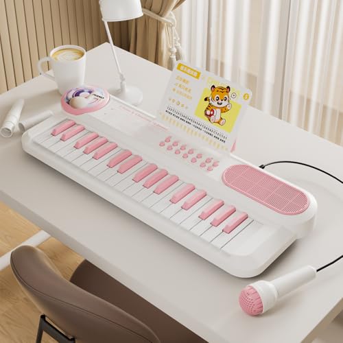 子供用ピアノおもちゃ、ピアノキーボードおもちゃ (白色)