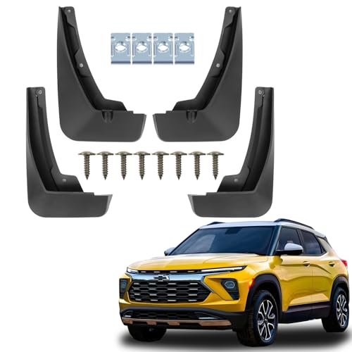 Image of Mud Flaps Splash Guards for Chevy /Chevrolet Trailblazer 2021 2022 2023 2024 2025 | No Drilling Required Bendable Mud Guards | Front & Rear 4-Piece Set Car Accessories