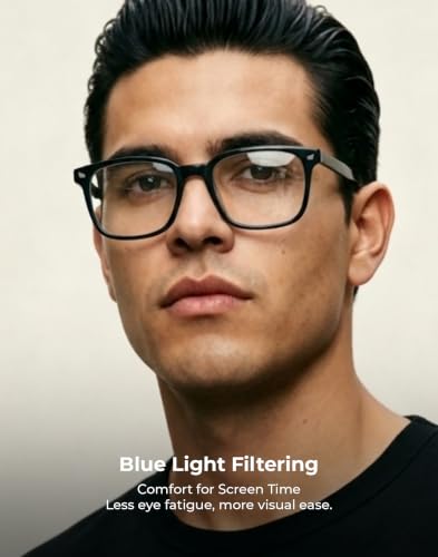 Image of TIJN Blue Light Blocking Glasses for Women Men Square Frame Nerd Eyeglasses Anti Blue Ray Computer Screen Glasses