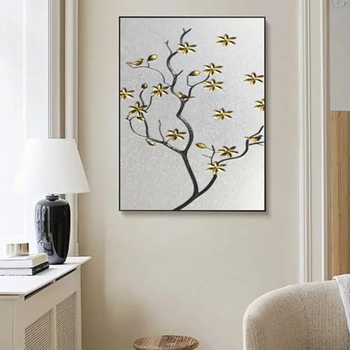Toile de branches anciennes chinoises XINBAO pour habiller un grand mur de salon nu