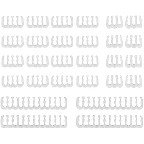Chstarina 24 Pcs Cable Comb 24-pin x 4, 8-pin x 12, 6-pin x 8 for 2.5-3 mm Cable Wire Transparent Cover