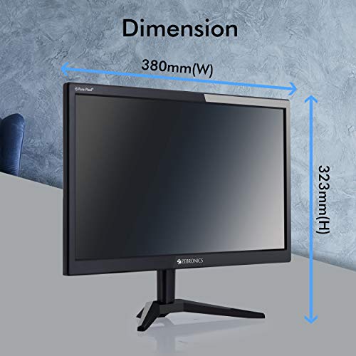 Image of Zebronics 15.59-inch (39.6 cm) LED Backlit Full HD Computer Monitor with USB Powered VGA /HDMI Ports - ZEB-AU16FHD (Black)