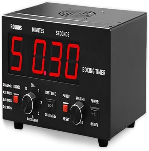 Gym Timer, Interval Workout Timer with Buzzer, LED Interval Training Clock for Home, Garage Outdoors