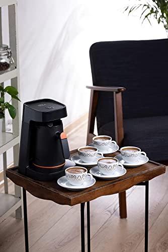 Arzum OK0013 Okka Jet Automatic Turkish Coffee Machine, 400 W, Black/Copper
