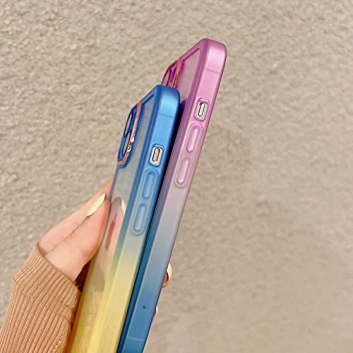 Coque iPhone X antichoc transparente dégradée vert orange avec film caméra