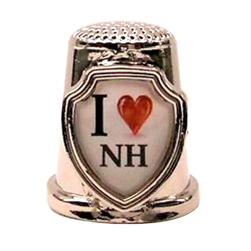 Souvenir Thimble - I love NH - New Hampshire