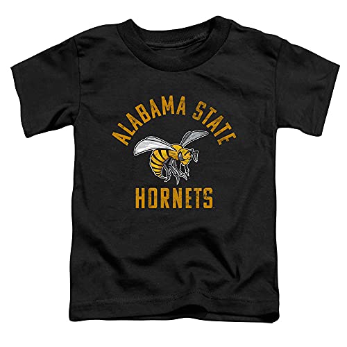 Alabama State University Official Hornets Logo Unisex Toddler T Shirt,Black, 4