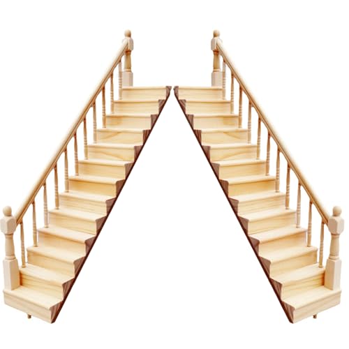 Escaliers miniatures en bois 1:12 NIDONE pour réparer ou surélever une maison de poupée