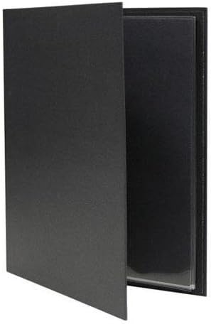 Prat 121 Volga Spiral Multi-Ring Presentation Book with 10 Archival 9.5" x 12.5" Polypropylene Protectors Pages, Color: Black