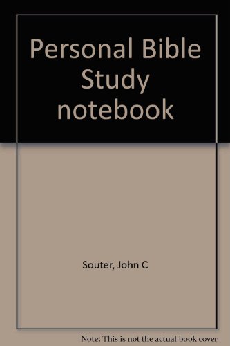 Personal Bible Study notebook B00072739C Book Cover