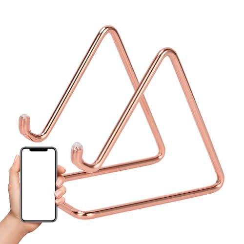 Support de téléphone, support métallique portable pour téléphones portables - léger et multifonctionnel, accessoire de bureau pour maison, bureau, voyage, voiture et extérieur