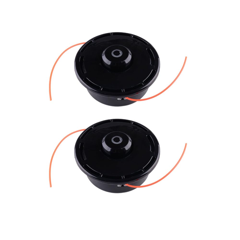 2 cabezales de recortadora/cabeza de cortacésped/cabeza de hilo/cabeza de bobina M10 rosca izquierda compatible con desbrozadora Honda como GX25 GX35 UMK431 UMR431